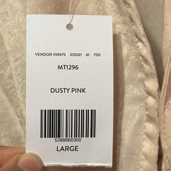 WILLOW & ROOT Pleated Chiffon Dolman Blouse Dusty Pink Size L NWT - Picture 5 of 9